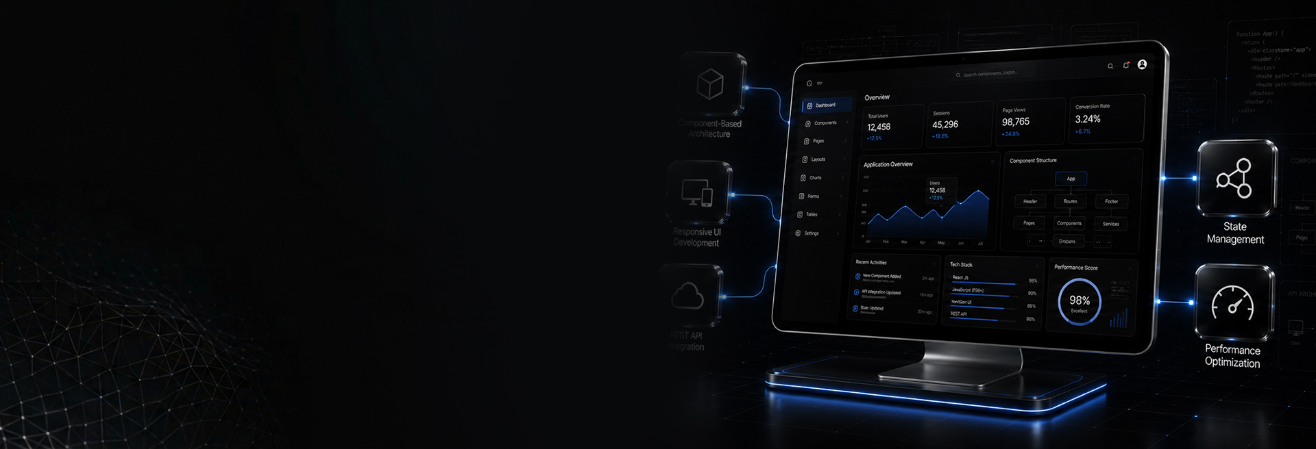High Performance React JS Web Engineering & Component Layout