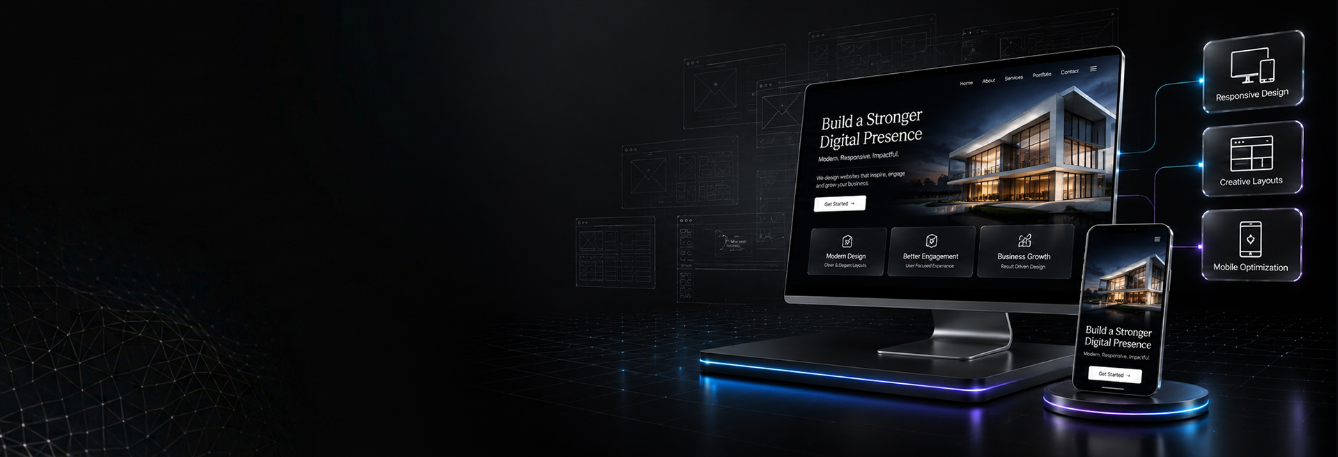 Website UI UX Design and Prototyping Systems Layout
