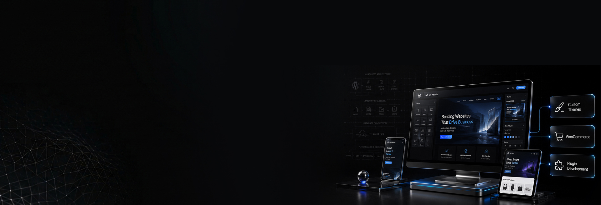 Bespoke WordPress Theme Development & CMS Hardening Layout